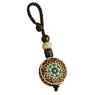 Buddha Gift Tibetan Om Mani Padme Hum Bodhi Seed Peace Key Chain