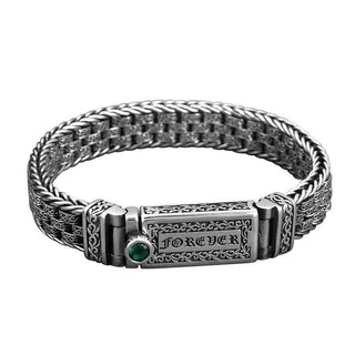 Buddha Gift Tibetan Om Mani Padme Hum Tang Dynasty Flower Design Copper Peace Chain Bracelet