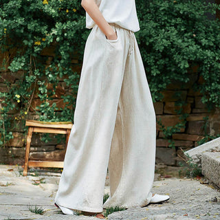 Buddha Gift Plain Wide Leg Pants Dance Women's Yoga Pants With Pockets