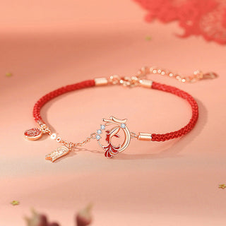 Buddha Gift 925 Sterling Silver Year Of The Dragon Koi Fish Fu Character Luck Necklace Pendant Bracelet