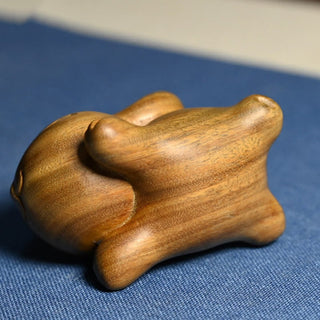 Buddha Gift Green Sandalwood Small Mini Cute Rabbit Bunny Peace Decorations