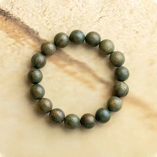 Buddha Gift Tibetan Green Sandalwood Soothing Cure Bracelet