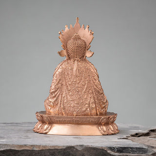Buddha Gift Shakyamuni Figurine Compassion Handmade Copper Statue Decoration