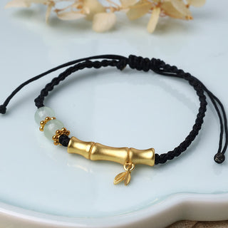 Buddha Gift Bamboo Design Luck Strength Braided Bracelet