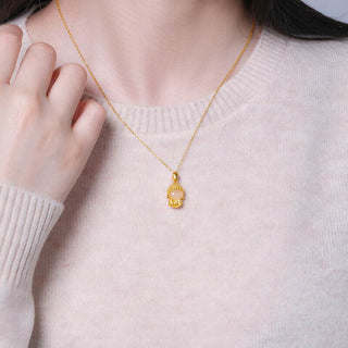 Buddha Gift White Jade Buddha Success Pendant Necklace