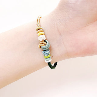 Buddha Gift Two-Color Rope Handcrafted Eight Thread Peace Knot Luck Connection Bracelet