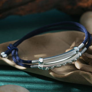 Buddha Gift 999 Sterling Silver Handmade Om Mani Padme Hum Peace Braided Bracelet