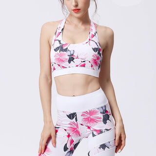 Buddha Gift 2Pcs Sunflower Flowers Leaves Print Top Pants Sports Fitness Yoga Women's Yoga Sets