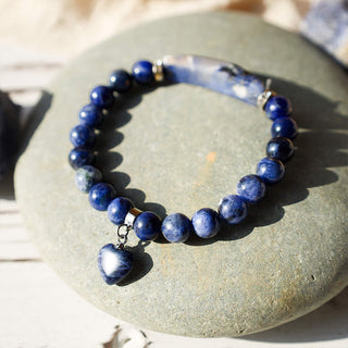 Buddha Gift Natural Quartz Love Heart Healing Beads Bracelet