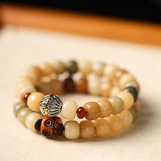 Buddha Gift Natural Bodhi Seed The Lord of the Corpse Forest Om Mani Padme Hum Wisdom Bracelet