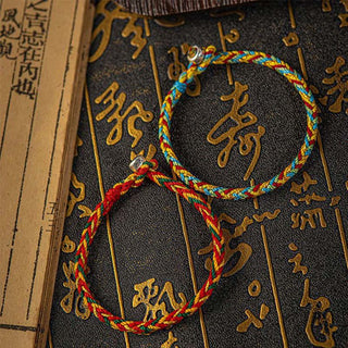 Buddha Gift "May you be good fortune and success" Lucky Multicolored Bracelet