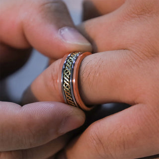 Buddha Gift Magnetic Copper Balance Adjustable Cuff Bracelet Bangle Ring