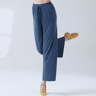 Buddha Gift Loose Modal Drawstring Wide Leg Pants For Yoga Dance