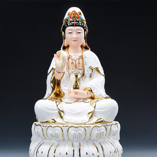 Buddha Gift Chenrezig Bodhisattva Avalokitesvara Success Ceramic Statue Home Decoration