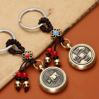Buddha Gift 12 Chinese Zodiac Blessing Wealth Fortune Keychain