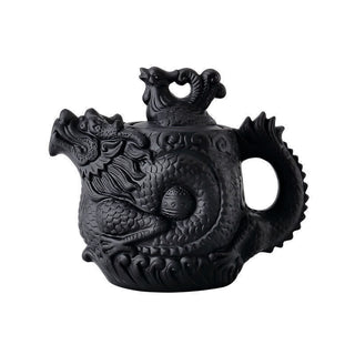 Buddha Gift Vintage Dragon Phoenix Ceramic Teapot