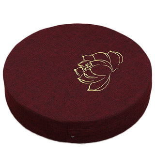 Buddha Gift Lotus Embroidery Cotton Linen Meditation Seat Cushion