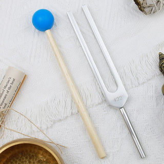 Buddha Gift Tuning Fork 432HZ Aluminum Alloy with Hammer for Mind and Spirit Healing
