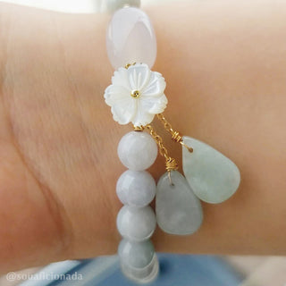 Buddha Gift Natural White Jade Luck Bracelet