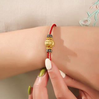 Buddha Gift 925 Sterling Silver Baby Dragon Luck Strength Handmade Braided Bracelet