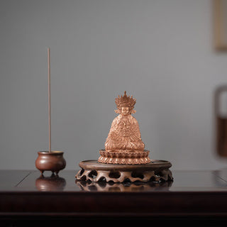 Buddha Gift Shakyamuni Figurine Compassion Handmade Copper Statue Decoration