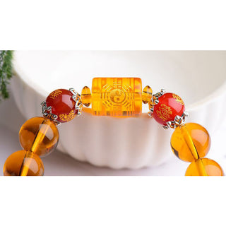 Buddha Gift Natural Citrine Fortune Happiness Bracelet