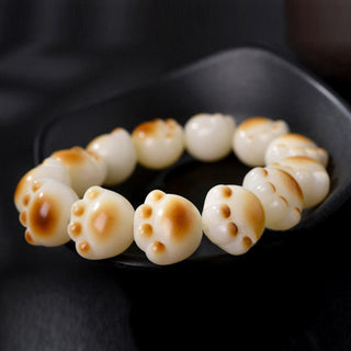 Buddha Gift Cute Cat Paw Claw Bodhi Seed Peace Bracelet