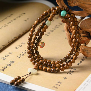 Buddha Gift Tibetan Rosewood Protection Calm Bracelet Mala