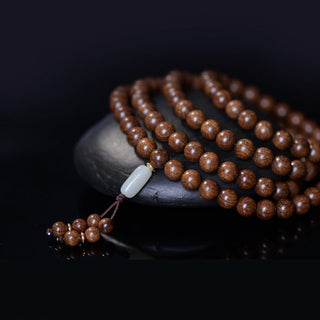 Buddha Gift 108 Mala Beads Rosewood Jade Calm Bracelet