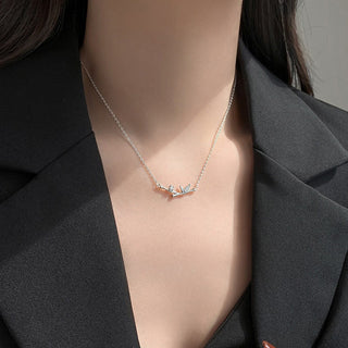 Buddha Gift Bamboo Leaf Design Copper Zircon Wealth Necklace Pendant