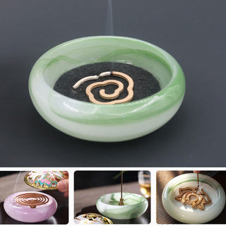 Buddha Gift Nine Tailed Fox Liuli Crystal Healing Meditation Incense Burner