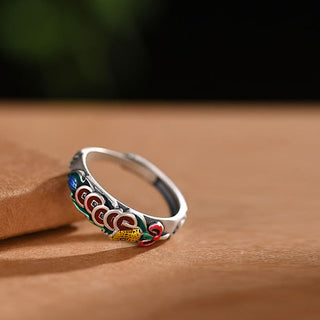 Buddha Gift Feng Shui Five Emperor Coins Wealth Ring