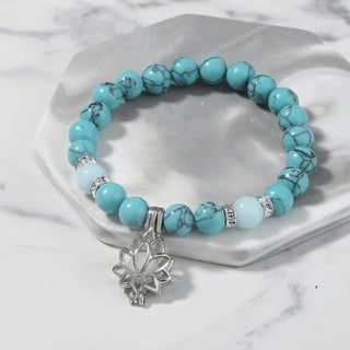 Buddha Gift Tibetan Turquoise Glowstone Luminous Bead Lotus Protection Bracelet