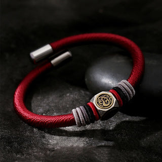 Buddha Gift 925 Sterling Silver Perfect Knot King Kong Knot Faith Strength Bracelet