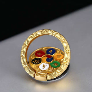 Buddha Gift Tibetan Om Mani Padme Hum Peace Phone Ring Bracket Universal Phone Holder Decorations