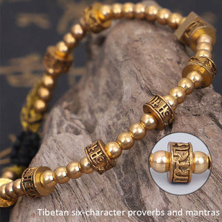 Buddha Gift Tibetan Curse Six True Words Wealth Bracelet