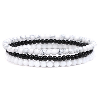 Buddha Gift 3Pcs Natural Crystal Stone Inner Peace Spiritual Bracelet