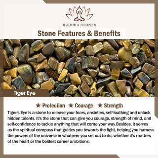 Buddha Gift Lava Rock Tiger Eye Stone Peace Healing Bracelet