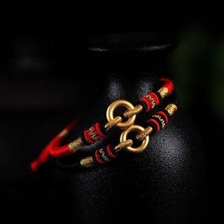 Buddha Gift FengShui Lucky Red String Couple Bracelet