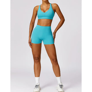 Buddha Gift Gym Sports Yoga Backless Bra Crop Tank Top Breathable Shorts
