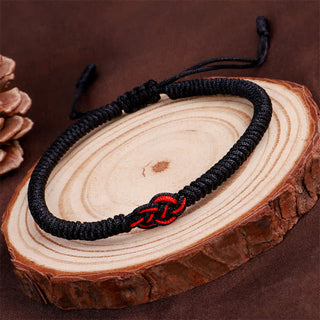Buddha Gift 2Pcs Tibetan Luck Chinese Knot Protection String Bracelet
