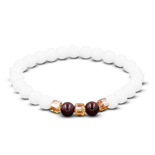Buddha Gift Natural White Jade Protection Bracelet