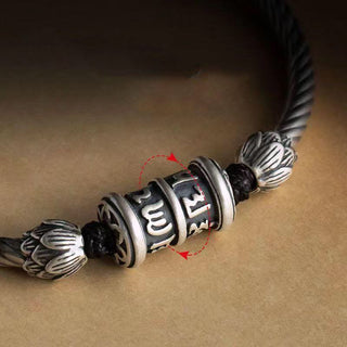 Buddha Gift Om Mani Padme Hum Lotus Peace Braided Bracelet