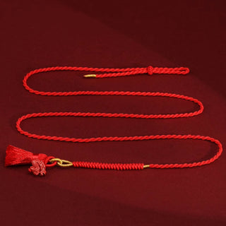 Buddha Gift Natural Cinnabar Dragon Blessing Red String Belly Chain