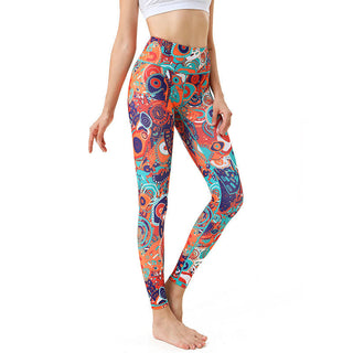 Buddha Gift Colorful Evil Eye Print Sports Exercise Fitness Leggings Women's Yoga Pants