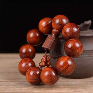 Buddha Gift Tibetan Small Leaf Red Sandalwood Relaxation Bracelet