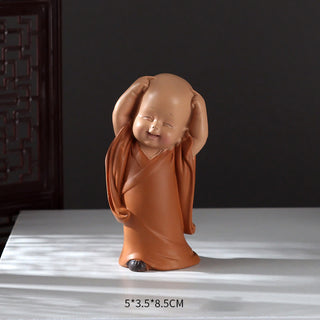 Buddha Gift Small Mini Meditation Praying Monk Serenity Resin Home Decoration