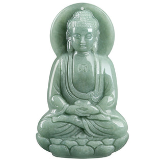 Buddha Gift Amitabha Buddha Jade Amulet Compassion String Necklace