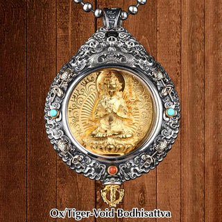 Buddha Gift Chinese Zodiac Natal Buddha Thangka Nine Palaces Eight Diagrams Wealth Rotatable Necklace Pendant