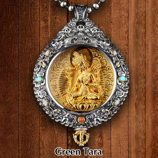 Buddha Gift Chinese Zodiac Natal Buddha Thangka Nine Palaces Eight Diagrams Wealth Rotatable Necklace Pendant